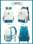 Checkerboard Bear Themed School Backpack With Large Capacity Multi-Compartment